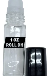 1 oz (30 ml) Roll On Clear Glass Bottle