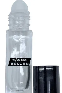 13 oz (8 ml) Roll On Clear Glass Bottle
