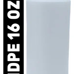 16 oz Natural HDPE Plastic Cylinder Bottles