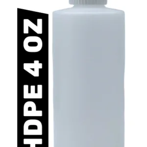 4 oz Natural HDPE Plastic Cylinder Bottles
