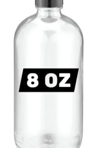 8 oz (240 ml) Boston Round Clear Glass Bottle