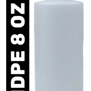 8 oz Natural HDPE Plastic Cylinder Bottles